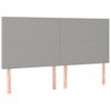 vidaXL Testiera Grigio Chiaro 160x5x118/128 cm Tessuto