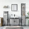 vidaXL Set Mobili da Bagno 4 pz Grigio Sonoma in Legno Multistrato