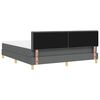vidaXL Letto a molle con materasso Grigio scuro 180 x 200 cm Tessuto
