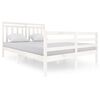 vidaXL Giroletto Bianco in Legno Massello 140x200 cm