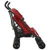 vidaXL Passeggino Gemellare in Acciaio Rosso