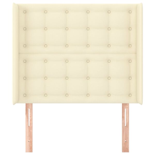 vidaXL Testiera ad Orecchio Crema 93x16x118/128 cm in Similpelle