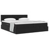vidaXL Letto con Contenitore con materasso Nero 90 x 200 cm
