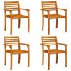 vidaXL Sedie da Giardino 4 pz 59x55x85 cm Legno Massello di Acacia