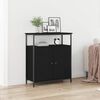 vidaXL Credenza Rovere Nero 70 x 30 x 80 cm Legno multistrato