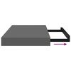 vidaXL Scaffale a Parete Grigio Lucido 40x23x3,8 cm in MDF
