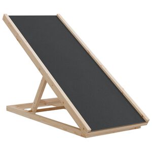 vidaXL Rampa per Cani Grigia 100x40 cm in Legno Massello di Abete