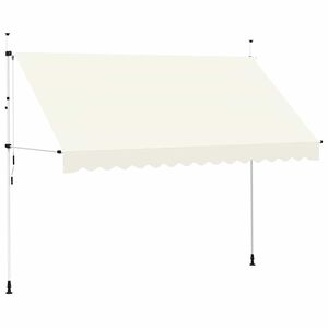 vidaXL Tenda da Sole Retrattile Manuale 350 cm Crema