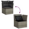 vidaXL Set Divano da Giardino 9pz con Cuscini Grigio Polyrattan Acacia