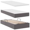 vidaXL Letto con contenitore e materasso Grigio 90 x 200 cm
