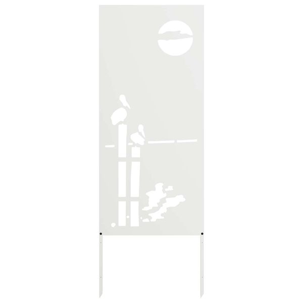 vidaXL Schermo per privacy in giardino Traforo Bianco 50 x 140 cm