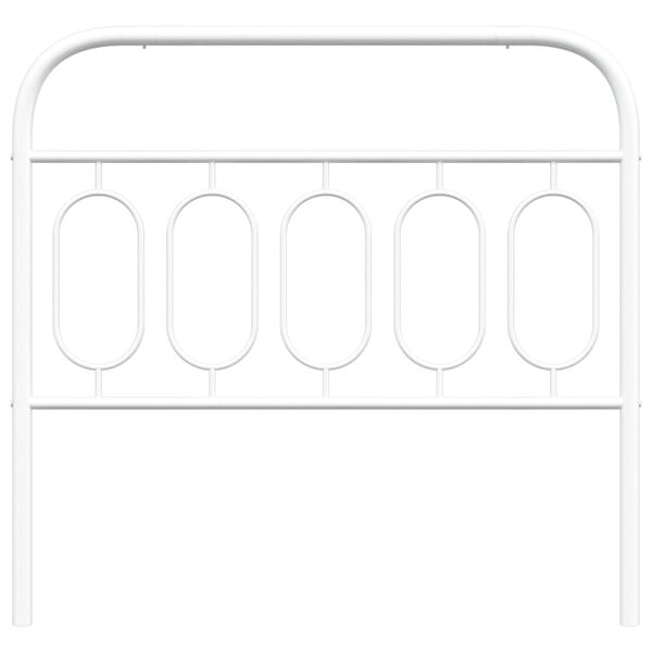 vidaXL Testiera in Metallo Bianco 107 cm