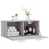 vidaXL Mobile a Parete Grigio Sonoma 80x36,5x35cm in Legno Multistrato