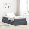 vidaXL Letto con contenitore e materasso Grigio scuro 100 x 200 cm