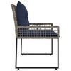 vidaXL Panchina da esterno Grigio e Blu Navy 118 x 55 x 82 cm