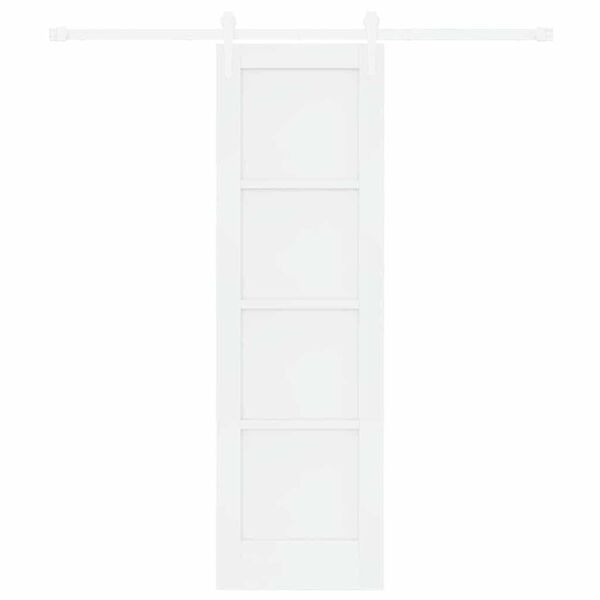 vidaXL Porta scorrevole ORKDAL Bianco 61 x 198,5 cm Pino massello