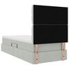 vidaXL Letto con contenitore e materasso Grigio chiaro 100 x 200 cm