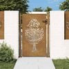 vidaXL Cancello da giardino 100x150 cm in acciaio Corten con design ad albero