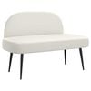 vidaXL Panchina imbottita con schienale Bianco 110 x 60 x 76 cm