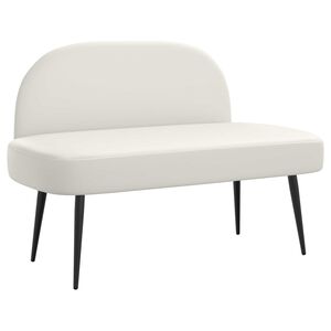 vidaXL Panchina imbottita con schienale Bianco 110 x 60 x 76 cm