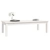 vidaXL Tavolino da Salotto Bianco 110x50x30 cm Legno Massello di Pino