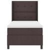 vidaXL Letto a molle con materasso Marrone scuro 90 x 200 cm Tessuto