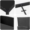 vidaXL Set da Pranzo per Giardino con cuscino 9 pcs Nero polyrattan