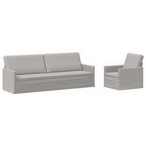 vidaXL Set di divani 2 pcs Grigio Nuvola Tessuto