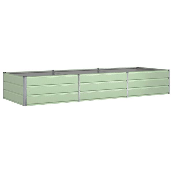 vidaXL Fioriera Verde Pastello 195 x 100 x 45 cm Acciaio zincato