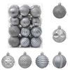 vidaXL Set di Palline di Natale 36 pz Grigio 6 cm Polistirolo