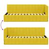 vidaXL Cornice del letto ad angolo Giallo 80 cm x 200 cm Velluto