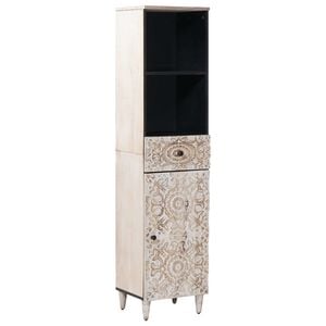 vidaXL Mobile da Bagno con cassetto Bianco 38 x 33,5 x 160 cm