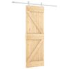 vidaXL Porta scorrevole Naturale e Bianco 70 x 210 cm