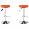 vidaXL Sgabello da bar 2 pcs Arancione 31 x 31 x 87 cm Pelle Sintetica
