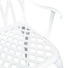 vidaXL Set di Tavolo da Giardino 3 pcs Bianco Alluminio pressofuso
