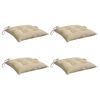vidaXL Cuscini per Sedia 4 pz Beige 40x40x7 cm in Tessuto Oxford