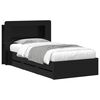 vidaXL Struttura del letto con stoccaggio e testata Nero 90 x 190 cm