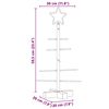 vidaXL Albero di Natale in metallo con supporto Nero 59,5 cm