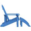 vidaXL Sedia da Giardino Adirondack con Poggiapiedi Blu Acqua in HDPE