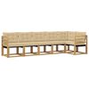 vidaXL Set di divani da esterno 6 pz Bianco e Beige