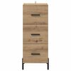 vidaXL Credenza rovere artigianale 34 x 34,5 x 90 cm Legno multistrato