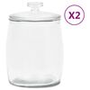 vidaXL Barattoli di Vetro con Coperchio 2 pz 8000 ml
