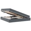 vidaXL Letto con contenitore e materasso Grigio scuro 200 x 200 cm