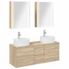 vidaXL Set di mobili per il bagno 5 pcs Rovere Sonoma