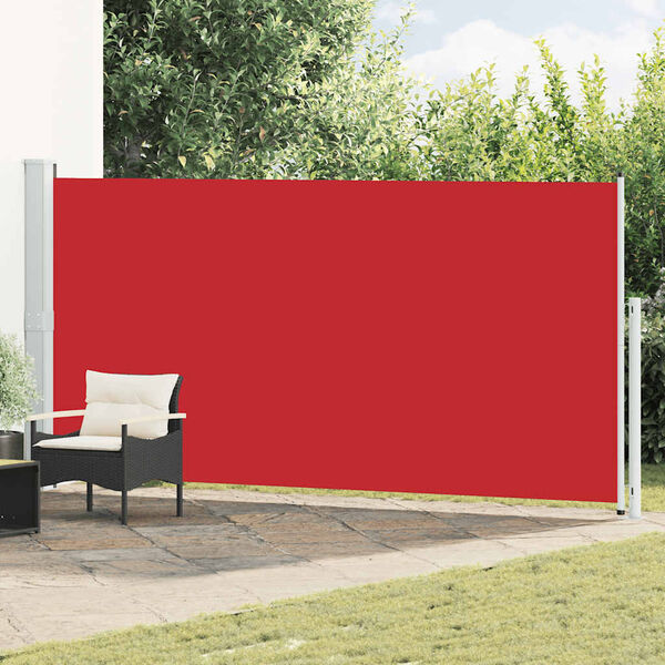 vidaXL Tenda Laterale Retrattile per Patio 180x500 cm Rossa