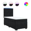 vidaXL Giroletto a Molle con Materasso Nero 100x200 cm in Velluto