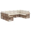 vidaXL Set Divano da Giardino 9 pcs Beige polyrattan