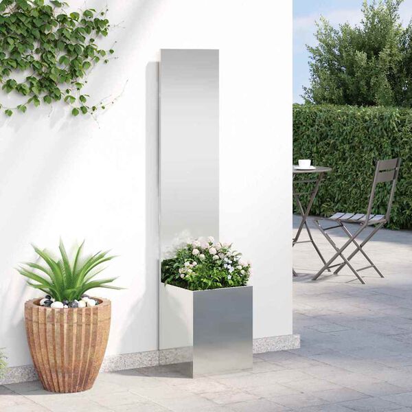 vidaXL Schermo per privacy in giardino Traforo Argento 32 x 140 cm