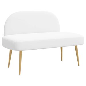 vidaXL Panchina imbottita con schienale Bianco 110 x 60 x 76 cm