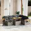 vidaXL Set Divano da Giardino 8 pz con Cuscini Grigio in Polyrattan